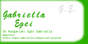 gabriella egei business card